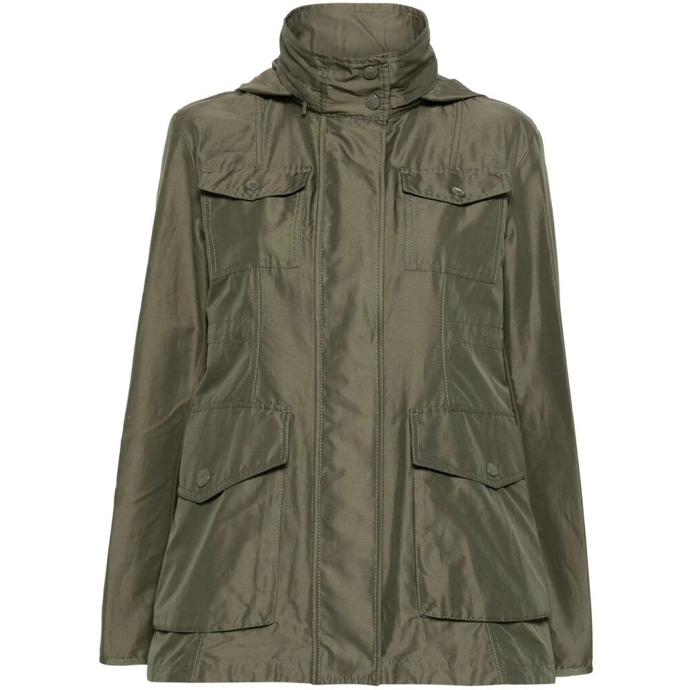NWT MONCLER ‘ilo' Hooded Jacket In Green Color  Size 3